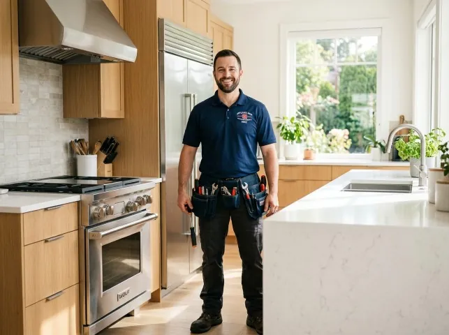 Appliance Repair Hero technician in a Augusta, GA kitchen after an appliance repair